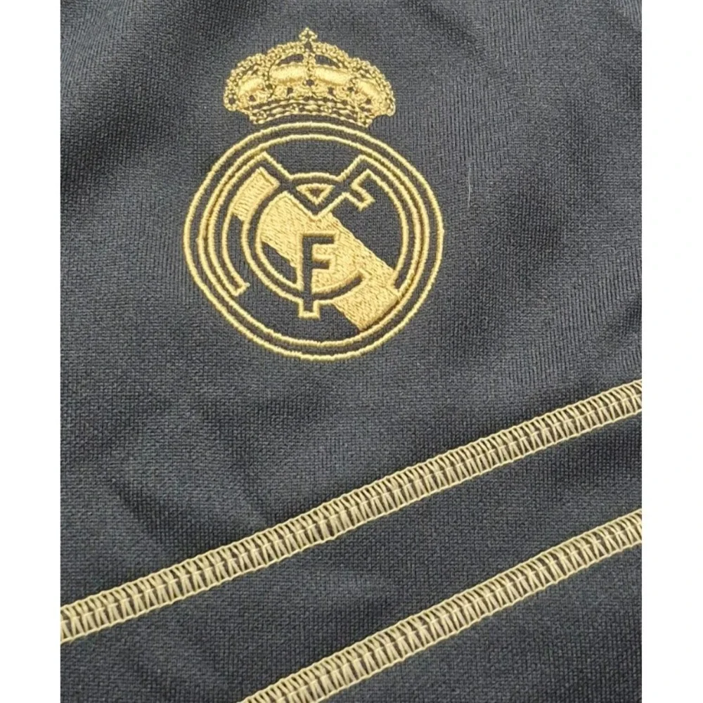 Real‎ Madrid Adidas mens full zip black/gold track jacket football/soccer sz M